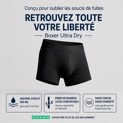 UltraDry boxer lavable ultra-absorbant